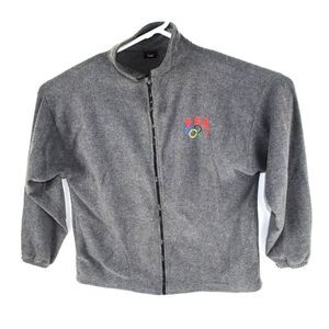 USA Olympic Fleece Zip Up Blue Adult Jacket Mens Size Large‎ Gray